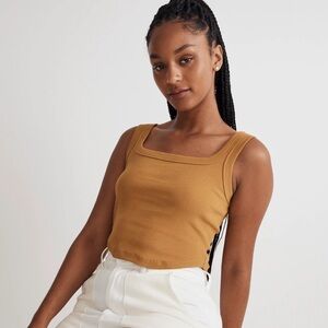 NWT Madewell Tailored Crop Tank in Sleekhold